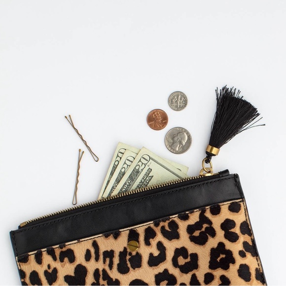 J. Crew Leopard Print Medium Clutch - Picture 2 of 7